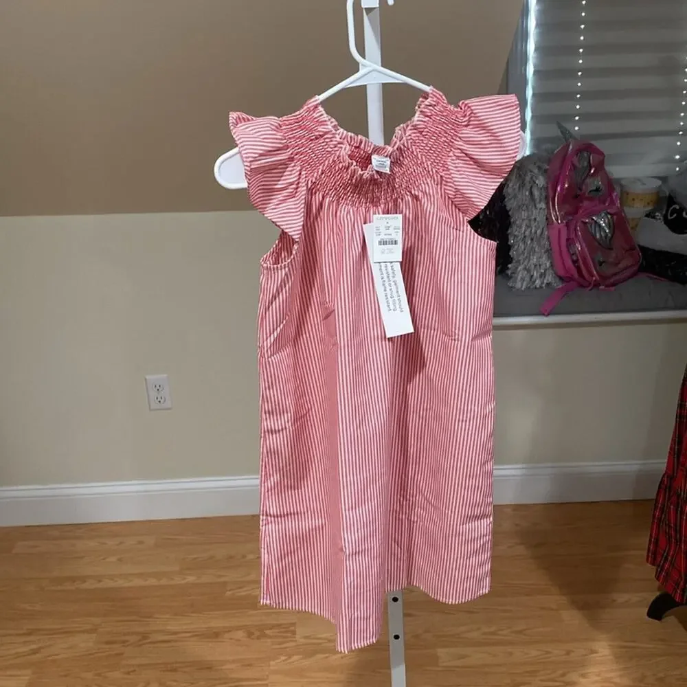Crewcuts Girls' Candy Apple stripe smocked nightgown